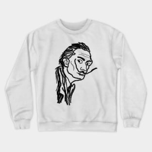 Minimalist Salvador Dali Portrait Crewneck Sweatshirt